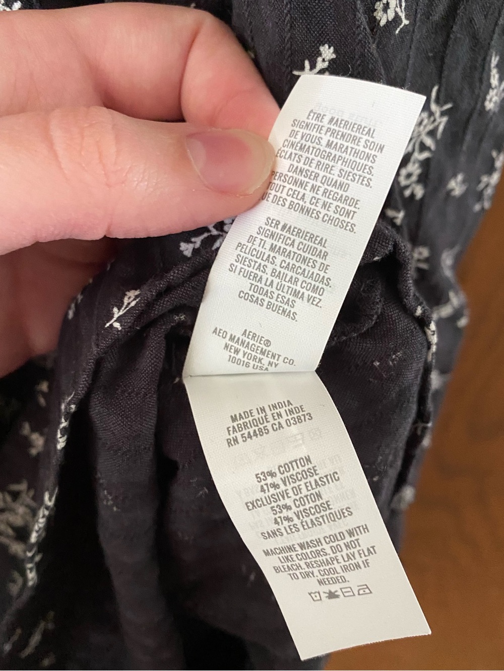 Aerie corset black floral midi dress - Picture 10 of 13